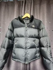 THE NORTH FACE ザノースフェイス ヌプシ メンズ ダウン ブラック/グレー - S