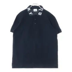 BURBERRY (バーバリー) Logo Collar Polo Shirt 半袖ポロシャツ ブラック 8013499