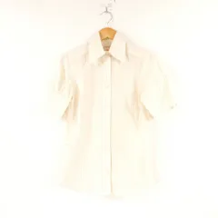 美品 DRESSTERIOR ドレステリア 085-83019 シャツ 36 コットン100％ 半袖 ストライプ レディース AY6713A32 のサムネイル