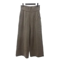 フレイアイディー FRAY I.D 美品 スラックスワイドパンツ ウール ハイウエスト FWFP175064 ベージュ 0 ■OM