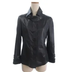 オールドイングランド OLD ENGLAND レザージャケット ブルゾン シープスキン 裏地水玉 黒 ブラック 36