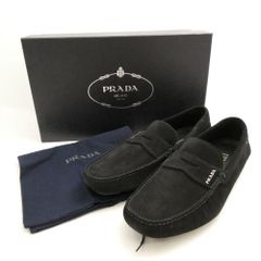 PRADA プラダ スエード ドライビングシューズ ネイビー 7.5 27cm