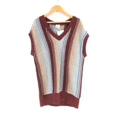 未使用 6 ROKU BEAUTY&YOUTH UNITED ARROWS ユナイテッドアローズ 8618-299-0176-3900 ニットベスト FREE 分類外繊維(和紙) 他 ノースリーブ レディース AY7271A14 