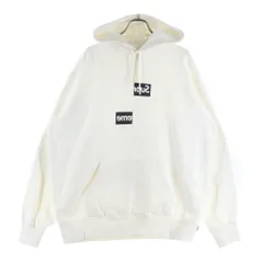 SUPREME (シュプリーム) 18AW ×Comme des Garcons SHIRT Split Box Logo Hooded Sweatshirt コムデギャルソンシャツ スピリットボックスロゴ プルオーバーパーカー フーディー