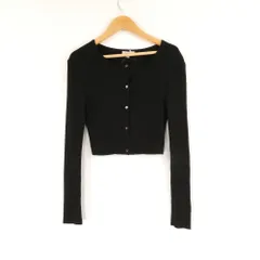 美品 TOCCA トッカ リブカーディガン M シルク100％ 長袖 フラワーボタン ボレロ レディース AO3173A33 