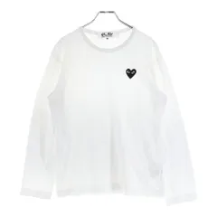 PLAY COMME des GARCONS (プレイコムデギャルソン) L/S T-Shirt ロゴ刺繍 長袖Tシャツ ロンT ホワイト AX-T120
