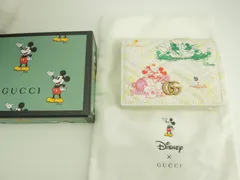 グッチ 2折財布 ミッキーマウス レザー白 ディズニーコラボ ミニウォレット 美品@ 13のサムネイル