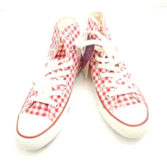 未使用 CONVERSE コンバース ALL STAR HI 5CJ726 ギンガムチェック スニーカー 23.5 キャンバス ハイカット レディース AY7066 