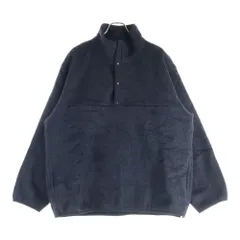 blurhms (ブラームス) 22AW Cotton Silk Fleece Snap P/O シルク混 ハーフスナップ プルオーバーフリースジャケット ブラック BHS22F027