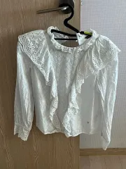 GUESS ゲス エンブロイダリー レース 白 ブラウス