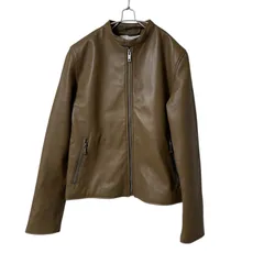 ZK16【美品】JOURNAL STANDARD ジャーナルスタンダード シングルライダースジャケット ラムレザー ベージュ サイズ38