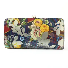 MNL25059 Vivienne Westwood ヴィヴィアンウエストウッド 長財布 がま口 花柄 総柄 ロングウォレット