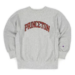 チャンピオン Champion 90s リバースウィーブ REVERSE WEAVE スウェット プリンストン PRINCETON 刺繍タグ MADE IN USA アメリカ製 ヴィンテージ 古着 トレーナー 霜降りグレー L【中古】