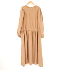 美品 qualite カリテ ワンピース FREE レーヨン他 長袖 ロング トップス レディース AU3689A82 