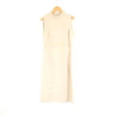 難有 FOXEY BOUTIQUE フォクシー 13583 ノースリーブワンピース 38 S相当 麻100％ ひざ丈 レディース AO3350A36 