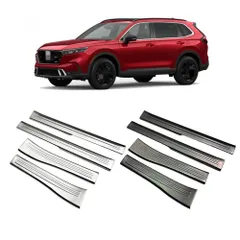 【送料無料】2023年式ホンダCR-V専用 内門<!-利用不可文字-!>ガード ステンレス製ウェルカムステップパッド 4枚セット