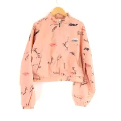 美品 adidas アディダス GD3041 トラックトップジャケット M ナイロン100％ ブルゾン ショート丈 総柄 レディース AD1037A6 