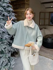 ムスタンジャケット アウター レディース ムートンジャケット 秋 冬 カジュアル ボア フェイクムートン ライダーズジャケット アウター 大