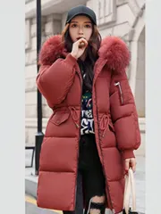 ダウンジャケット レディース 暖かい アウター ロングコート ジャケット ファーフード 秋冬服 軽量 厚手 ライトダウン 防寒 ダウンコート 