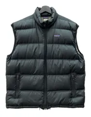 パタゴニア Patagonia 04年製 DOWN VEST ダウン ベスト ジップアップ アウトドア アウター 黒 84630F4 ベスト ロゴ ブラック XLサイズ 104MT-2494