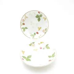 WEDGWOOD ウェッジウッド ワイルドストロベリーパステル プチトレイ 2枚 ペア 11cmプレート 小皿 SC9586X2 