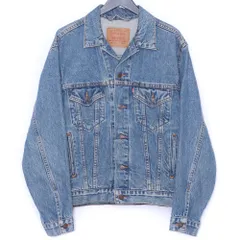 LEVI'S 00's 70507-0389 バックプリント デニムジャケット 星条旗柄 Sサイズ インディゴ