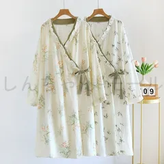 未使用タグ付き 綿100% 浴衣パジャマ ロング丈 S~Lサイズ 汗取り 部屋着 ゆかた セット品