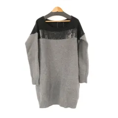 美品 theory luxe セオリー ニット 40 カシミヤ ウール ブラック バイカラー スパンコール 長袖 レディース AN2545A39 