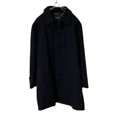 ZK16 NEWYORKER ニューヨーカー ステンカラーコート ウール ブラック サイズL
