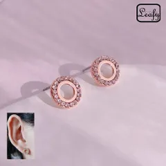 サークルラインストーン ピアス トパーズカラー ゴールド キラキラ 上品 レディース メンズ ユニセックス アクセサリー お出かけ デート パーティー 二次会 女子会 プレゼント ギフト 送料無料 即購入OK