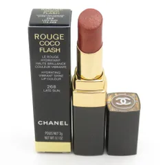美品 CHANEL シャネル ルージュ ココ フラッシュ 口紅  残量多 268 レイト サン BM11637B
