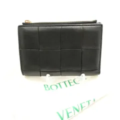美品 BOTTEGA VENETA ボッテガヴェネタ カセットミディアム 二つ折り財布 ウォレット イントレチャート サイフ AO3359W2 