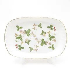美品 WEDGWOOD ウェッジウッド ワイルドストロベリー スパイラルプレート 中皿 SY13654U2 