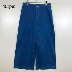 45R おこめサテンのワーク3 パンツ ワイド インディゴ サイズ1 - メルカリ