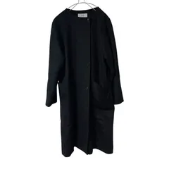 美品✨Zelal モトマチカシミア100% ブラックロングコートフォックスファー 新品 ゼラール カシミヤ100 ロングコート M 黒Zelal 元町 フォックス