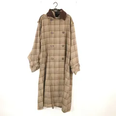 美品 ETRE TOKYO エトレトウキョウ 1225500080-0 フードストールロングトレンチコート S ポリエステル 他 ロング丈 チェック柄 レディース AY7400B20 
