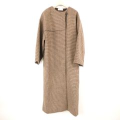 Eaphi no collar wool check coat コート - メルカリ