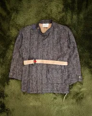 1 DIGAWEL ディガウェル グレン CHECK ウール キュプラ ベルト付き ハーフ コート