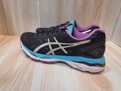 アシックス ゲル カヤノ 23 ブラック/PURPLE パープル レディース スニーカー 23.5センチ