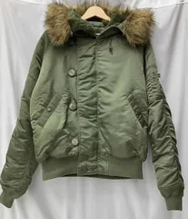 ALPHA アルファ フライトジャケット N-2B メンズ グリーン Mサイズ