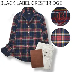 ブラックレーベル クレストブリッジ BLACK LABEL CRESTBRIDGE 長袖 チェック柄 ネルシャツ 2 紺 x 赤 x 黄色 x 白 x 青 カジュアル アメカジ ストリート メンズ
