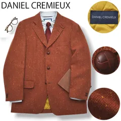 日本製 ダニエル クレミュ DANIEL CREMIEUX ネップツイード 中綿 裏 キルティング シングル 3B くるみボタン テーラードジャケット ブレザー  秋冬 2 トラッド メンズ