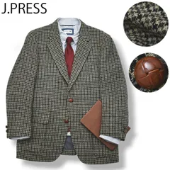 【クラシック】 ジェイプレス J.PRESS ウール ツイード 千鳥格子  段返り3B テーラードジャケット ブレザー 秋冬 Cー92 Wー80 Tー180 チェック柄 メンズ