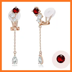 【新品】 FH.bird ガーネット イヤリング レディース 人気 1月誕生石 4.5mm 金属アレルギー対応 シルバー925 イヤリング レッド ブランド おしゃれ 上品 記念日 誕生日 母の日 ギフト 人気 クリスマスプレゼント 1