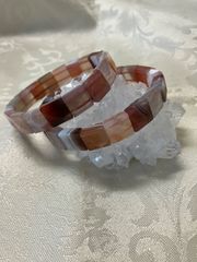 天然石 桜瑪瑙 バングル 54mm - メルカリ