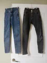 ハイウエスト デニム 起毛 スキニージーン 2種