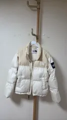 THE NORTH FACE ザノースフェイス 白 ラベル ノベルティ ヌプシ ダウン ジャケット クリーム