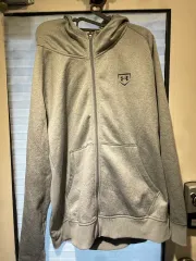 アンダーアーマー フードジップアップ グレー 3XL 起毛
