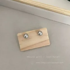 一粒パール 8mm グレーパール シルバー ピアス 上品 シンプル きれいめ 高級感 フォーマル 冠婚葬祭 小ぶり レディースアクセサリー 韓国アクセ