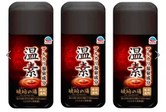 温素 琥珀の湯 入浴剤 透明 心なごむ 和漢茶の香り 600g x 3個 セット おうち温泉 体験 アルカリ性 とろみ湯 薬用 アース 製薬 おんそ 血行促進 疲労回復 あせも